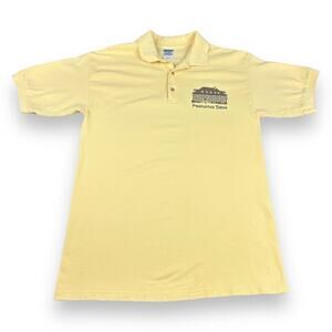 Vintage Germany Pastorius Haus Inn Polo Shirt Adult SMALL Yellow 90s German